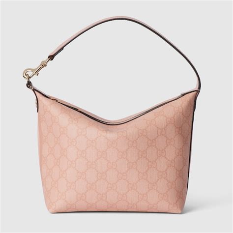 Super mini borsa Ophidia GG in GG Supreme rosa antico